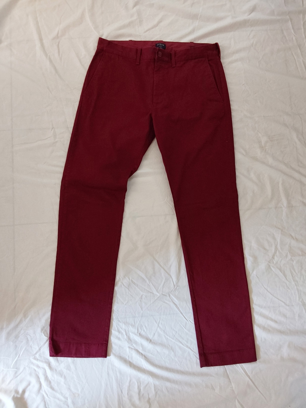 J. Crew Flex Chino Pants Straight Leg Brick Red - 31